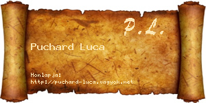 Puchard Luca névjegykártya